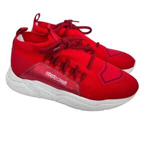 Roberto Cavalli Red Chunky Sock Sneakers Sz 11